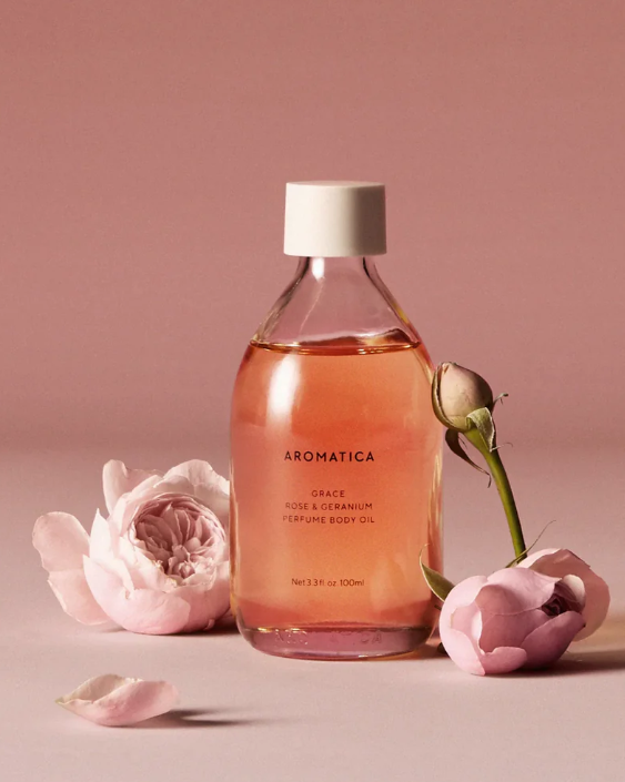 Óleo Corporal Perfumado Grace Rosa & Gerânio 100ml