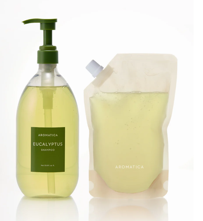 Shampoo de Cuidados contra Queda de Cabelo de Eucalipto 1L e Refil 500ml