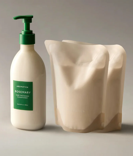 Condicionador Fortalecedor e Volumizador de Cabelos de Alecrim 400ml & Refil 500ml x2