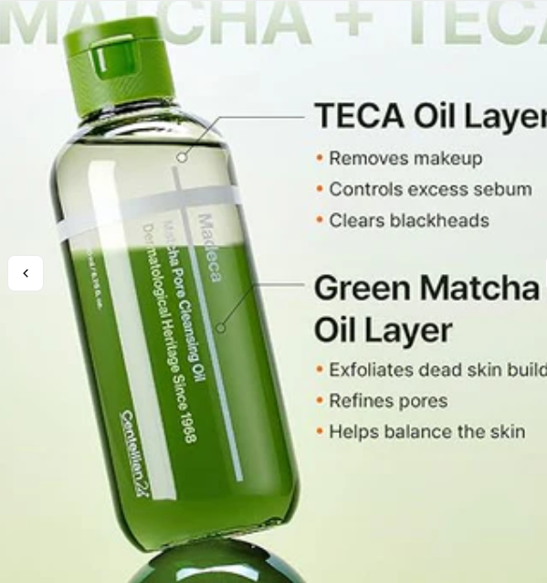Óleo de Limpeza para Poros com Matcha Madeca – 200 ml