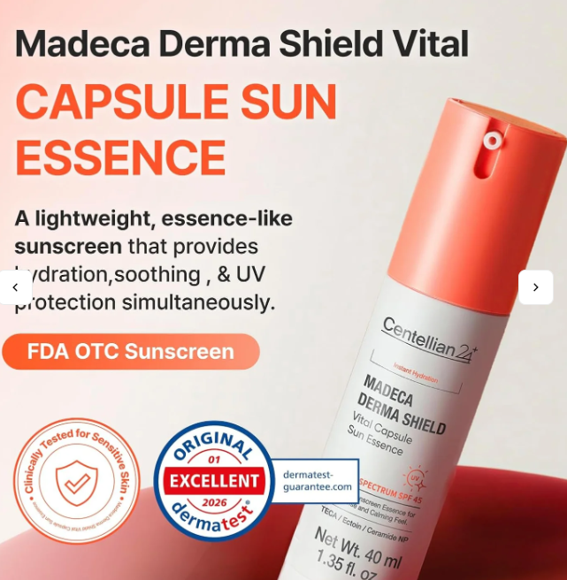 Essência Solar em Cápsulas Vital Derma Shield Madeca – 40 ml