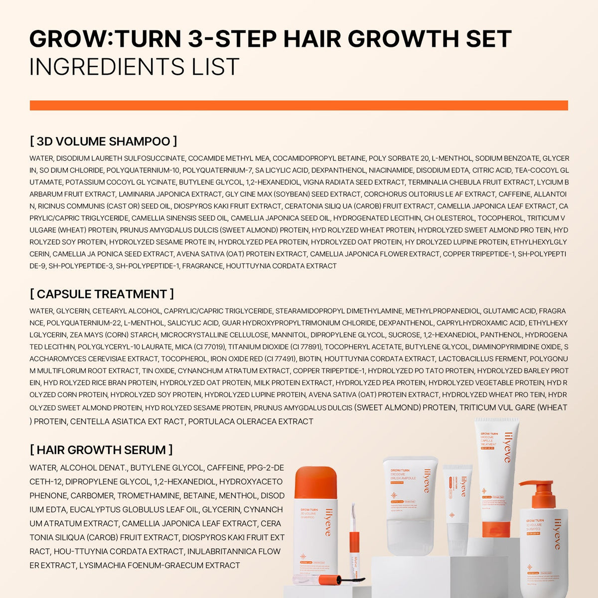 Kit Growturn rotina de couro cabeludo: shampoo, tratamento e sérum