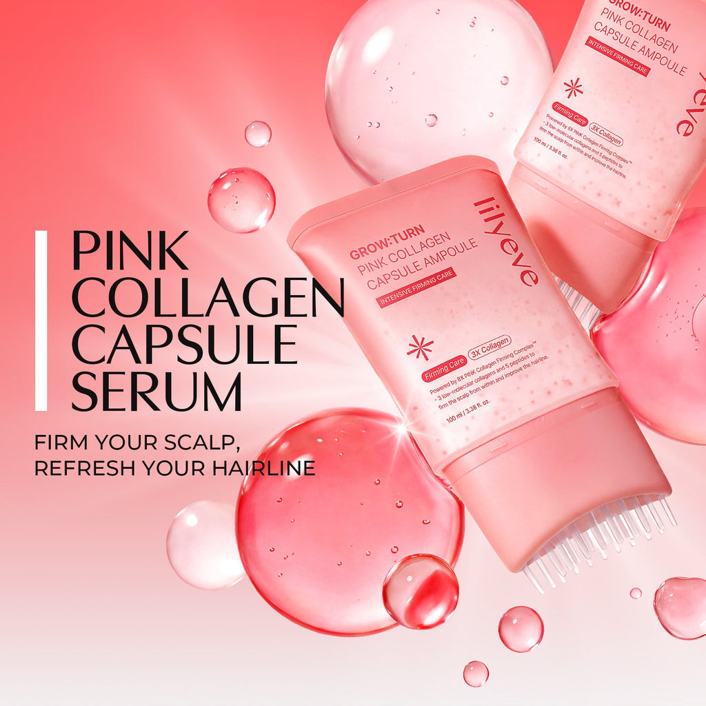Growturn Pink Collagen Capsule Ampoule: sérum de colágeno para couro cabeludo 100 ml