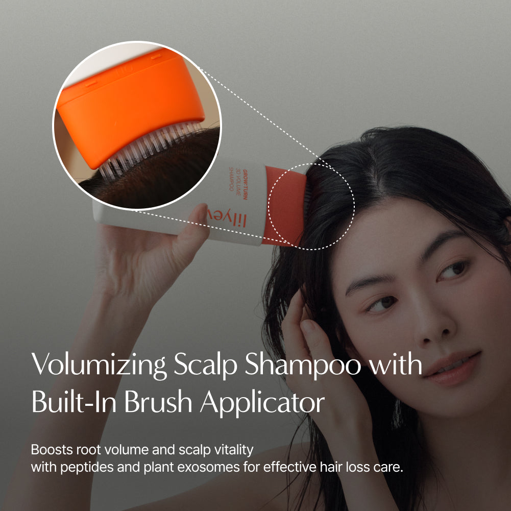 Growturn 3D Volume: shampoo com escova para couro cabeludo 200 ml